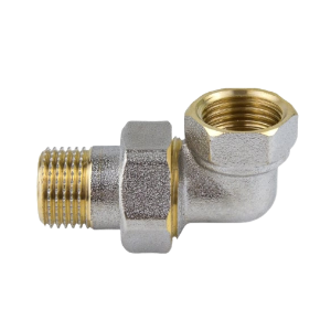 Соединитель латунь никель американка Ду 25 (1") прямой ВР/НР Valfex VF.340.N.100, DN 25, 1 дюйм