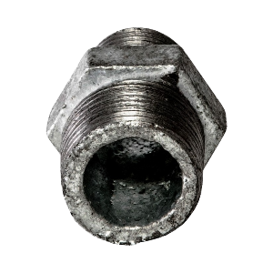 Ниппель прямой чугун оц Ду 15 (1/2") НР, DN 15, 1/2 дюйма