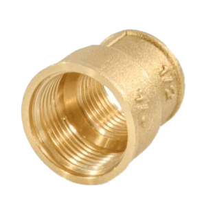 Муфта латунь никель переходная Ду 15х10 (1/2"х3/8") ВР/ВР Valfex VF.240.N.012.038, DN 15, 1/2 дюйма